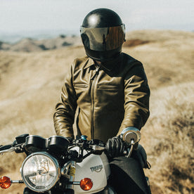 The Moto Jacket in Loden Steerhide - featured image