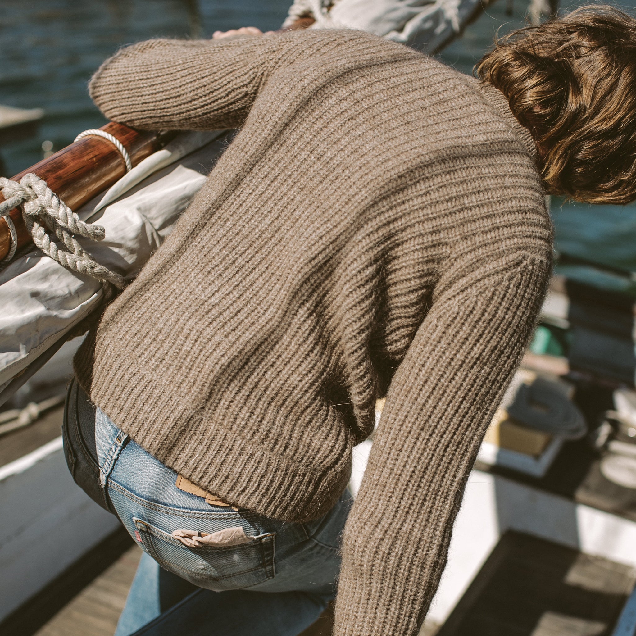 The Whaler Sweater in Alpaca Wool: Alternate Image 2, Knits by Taylor Stitch