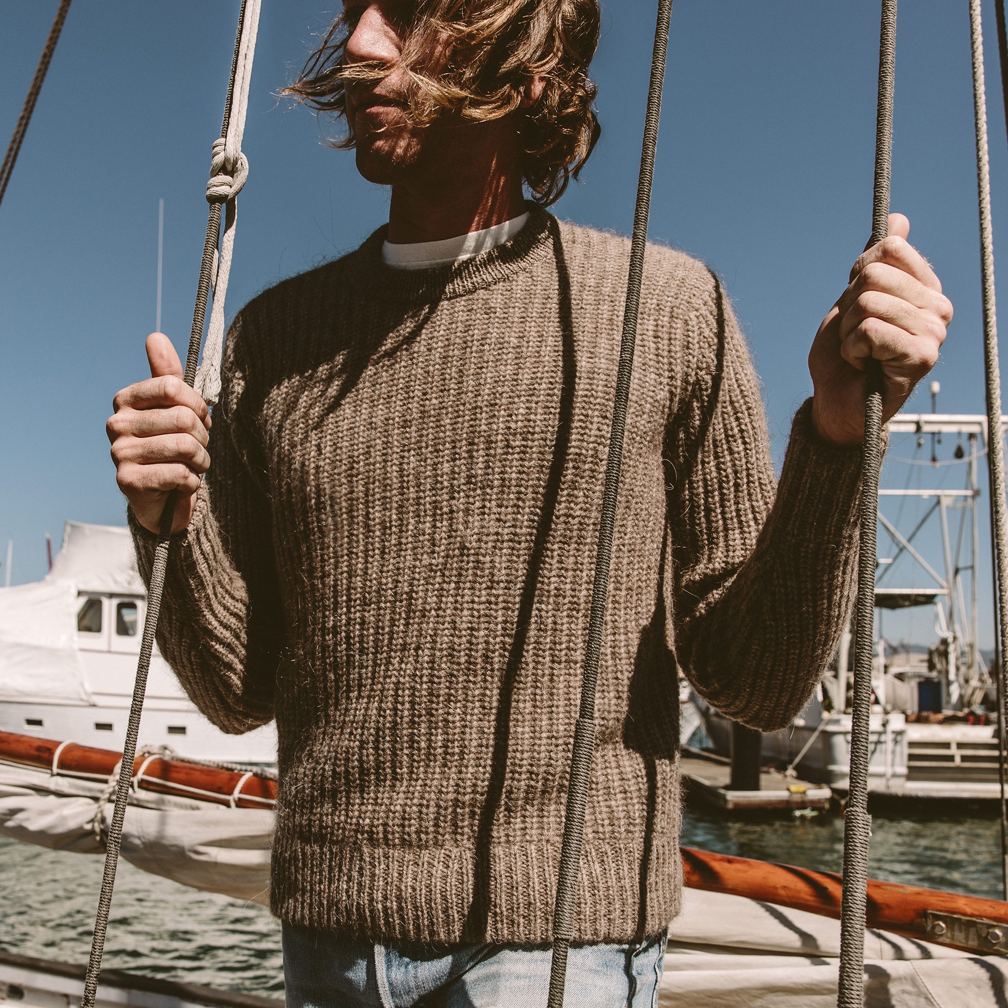 The Whaler Sweater in Alpaca Wool: Alternate Image 3, Knits by Taylor Stitch