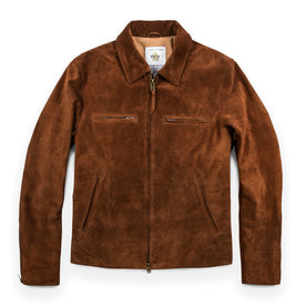 The Moto Jacket in Tobacco Weatherproof Suede - featured image
