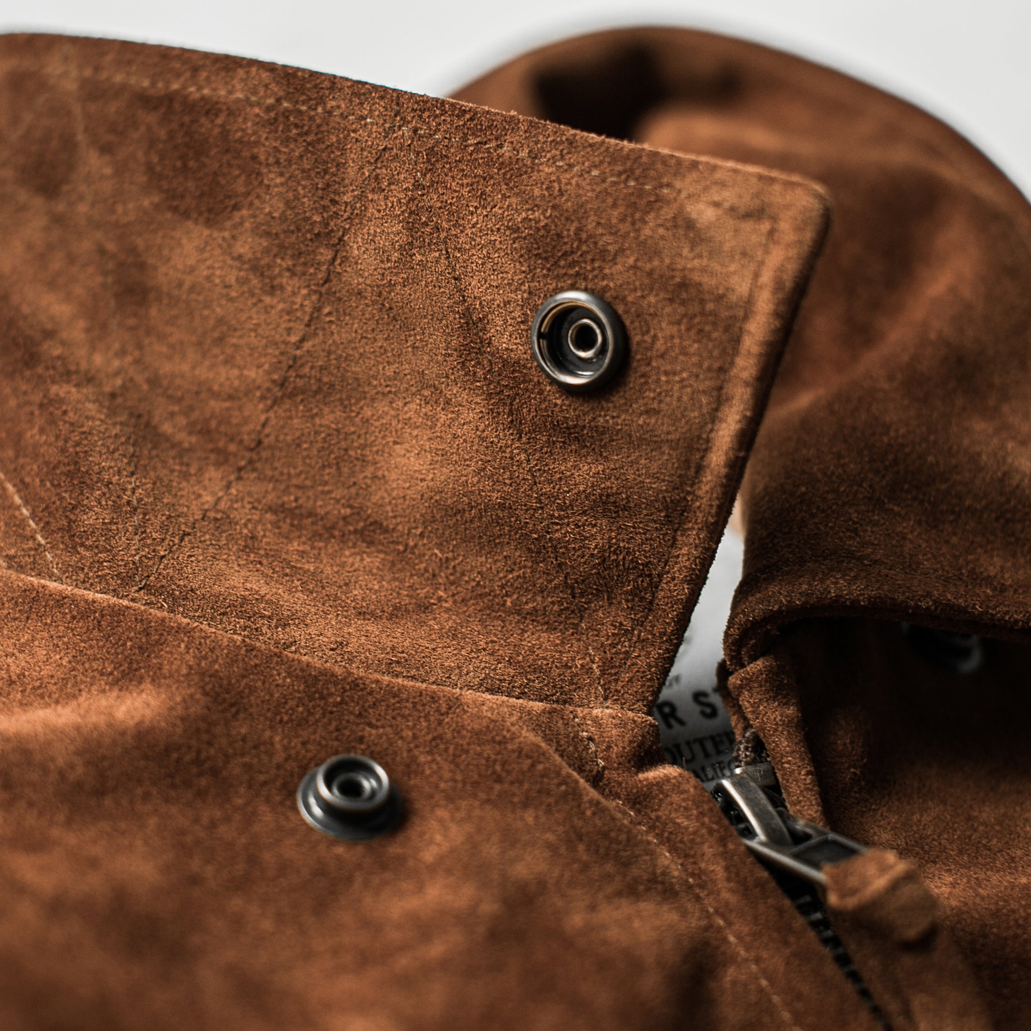 The Moto Jacket in Tobacco Weatherproof Suede: Alternate Image 9, Outerwear by Taylor Stitch