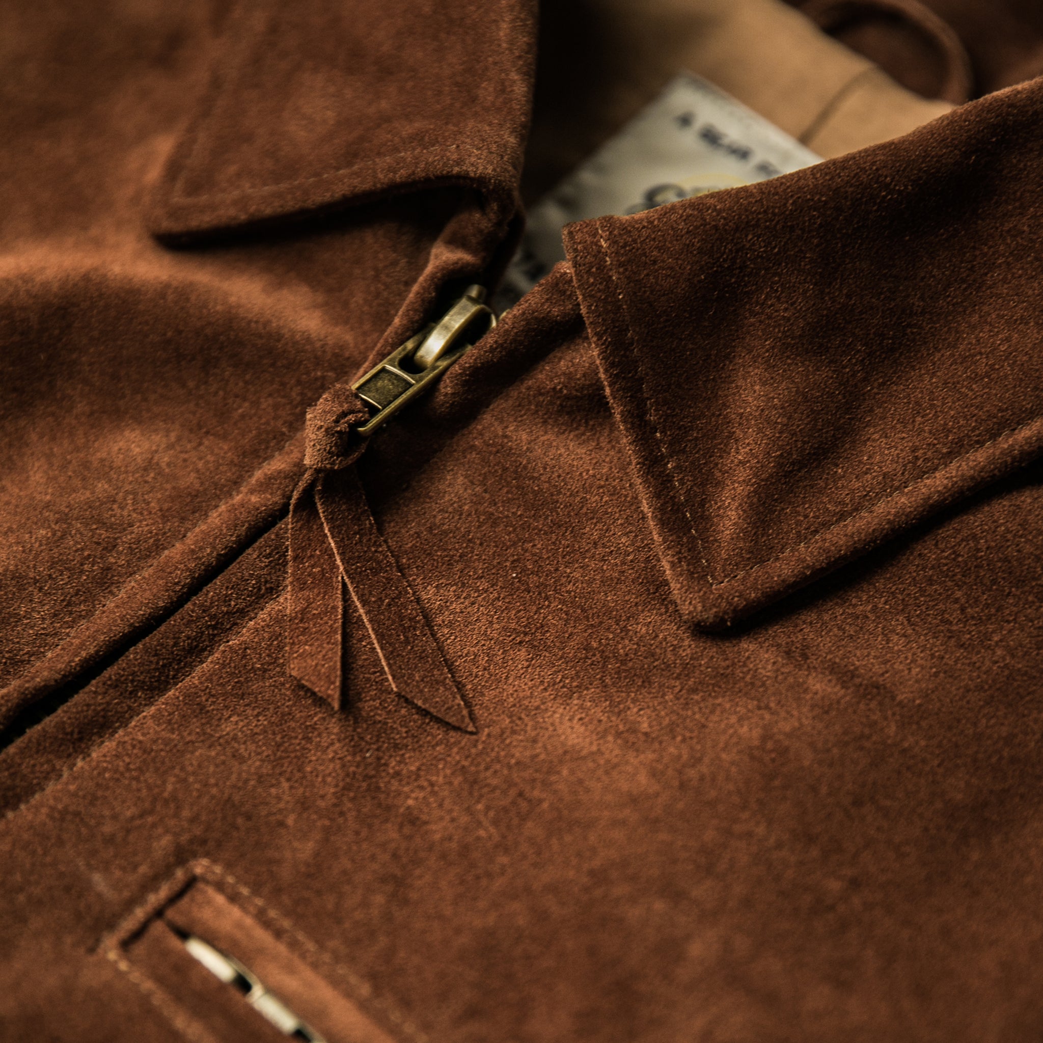 The Moto Jacket in Tobacco Weatherproof Suede: Alternate Image 13, Outerwear by Taylor Stitch