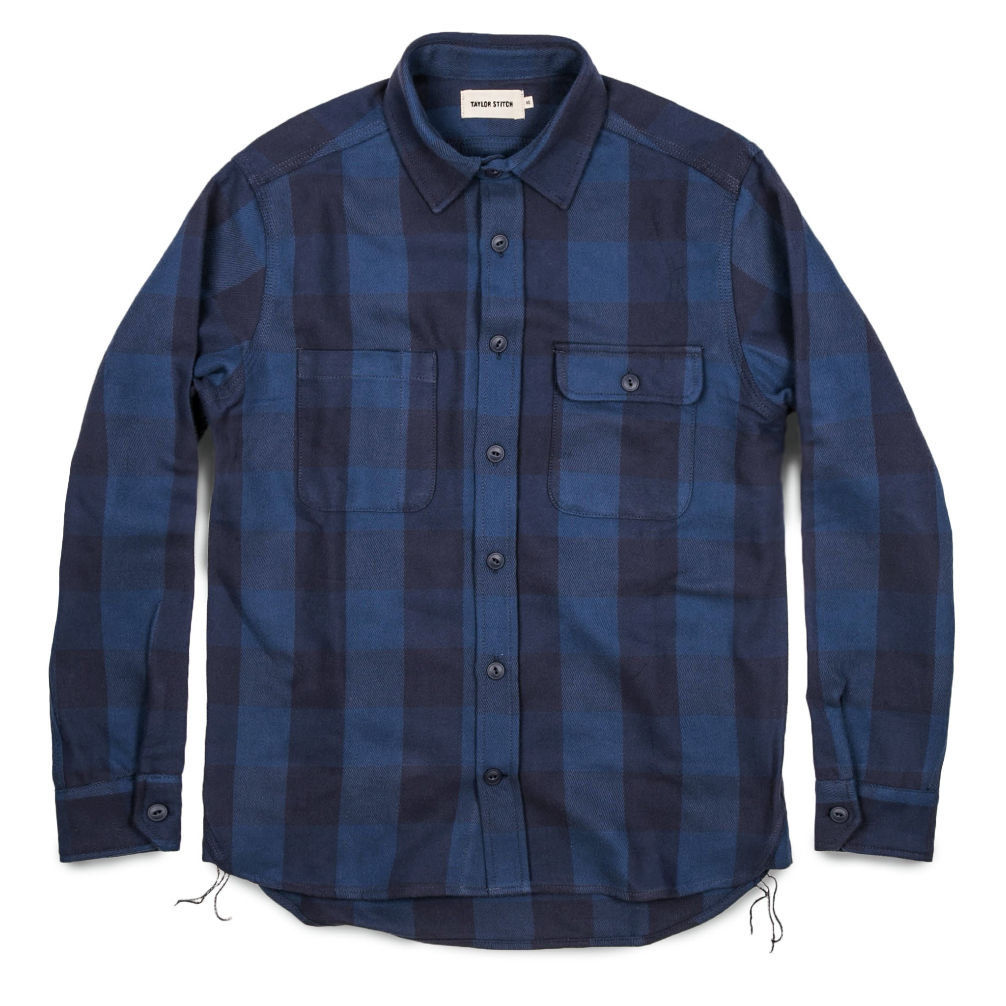 The Moto Utility Shirt in Royal & Navy Buffalo Plaid: Alternate Image 8, Wovens by Taylor Stitch