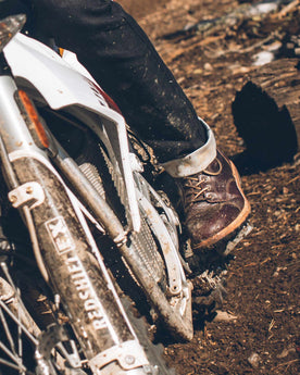 The Cap Toe Moto Boot in Brown Steerhide: Alternate Image 4, Footwear by Taylor Stitch