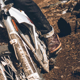 The Cap Toe Moto Boot in Brown Steerhide: Alternate Image 4