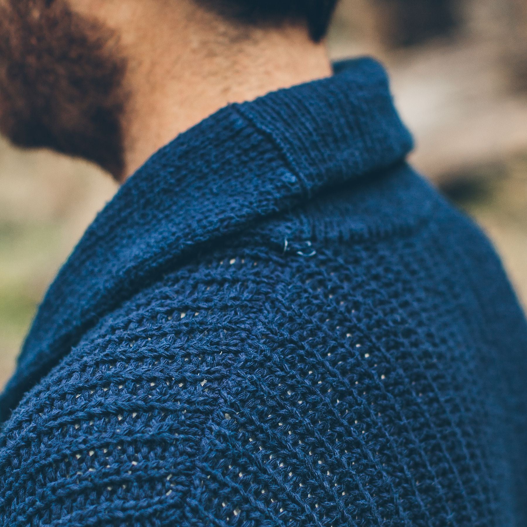 The Shawl Cardigan in Indigo Dipped Cotton: Alternate Image 3, Knits by Taylor Stitch