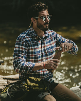 The Crater Shirt in Navy Plaid: Alternate Image 3, Wovens by Taylor Stitch