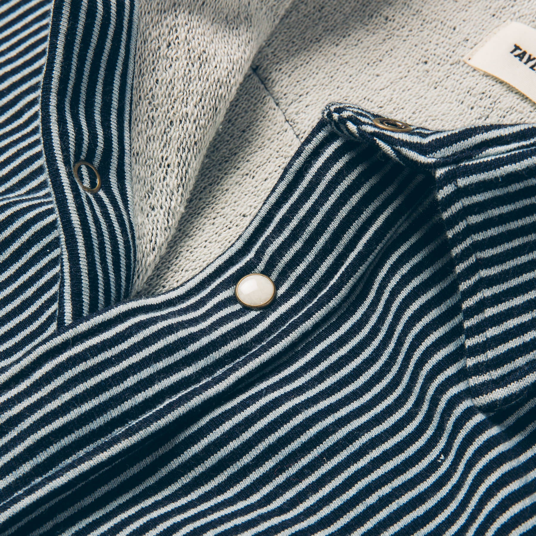 The Glacier Shirt in Hickory Stripe French Terry: Alternate Image 6, Wovens by Taylor Stitch