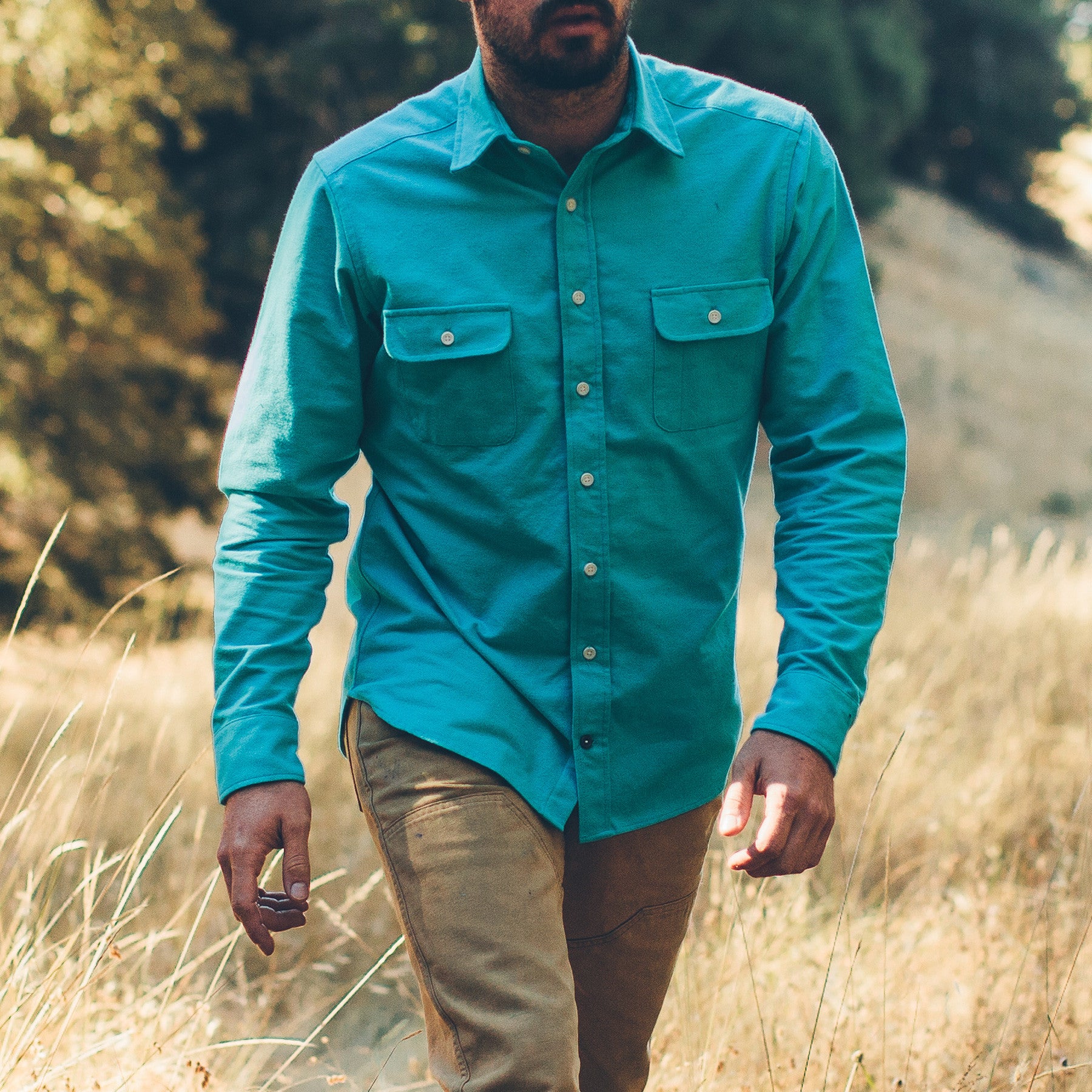 The Yosemite Shirt in Turquoise: Alternate Image 2, Wovens by Taylor Stitch