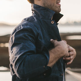 The Long Haul Jacket in Navy Waxed Canvas: Alternate Image 3
