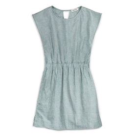 The Mira Dress in Seafoam Cotton Linen: Featured Image