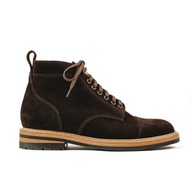 The Moto Boot in Weatherproof Chocolate Suede - featured image