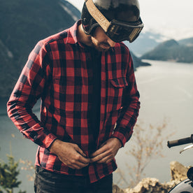 The Moto Utility Shirt in Red Buffalo Plaid - featured image