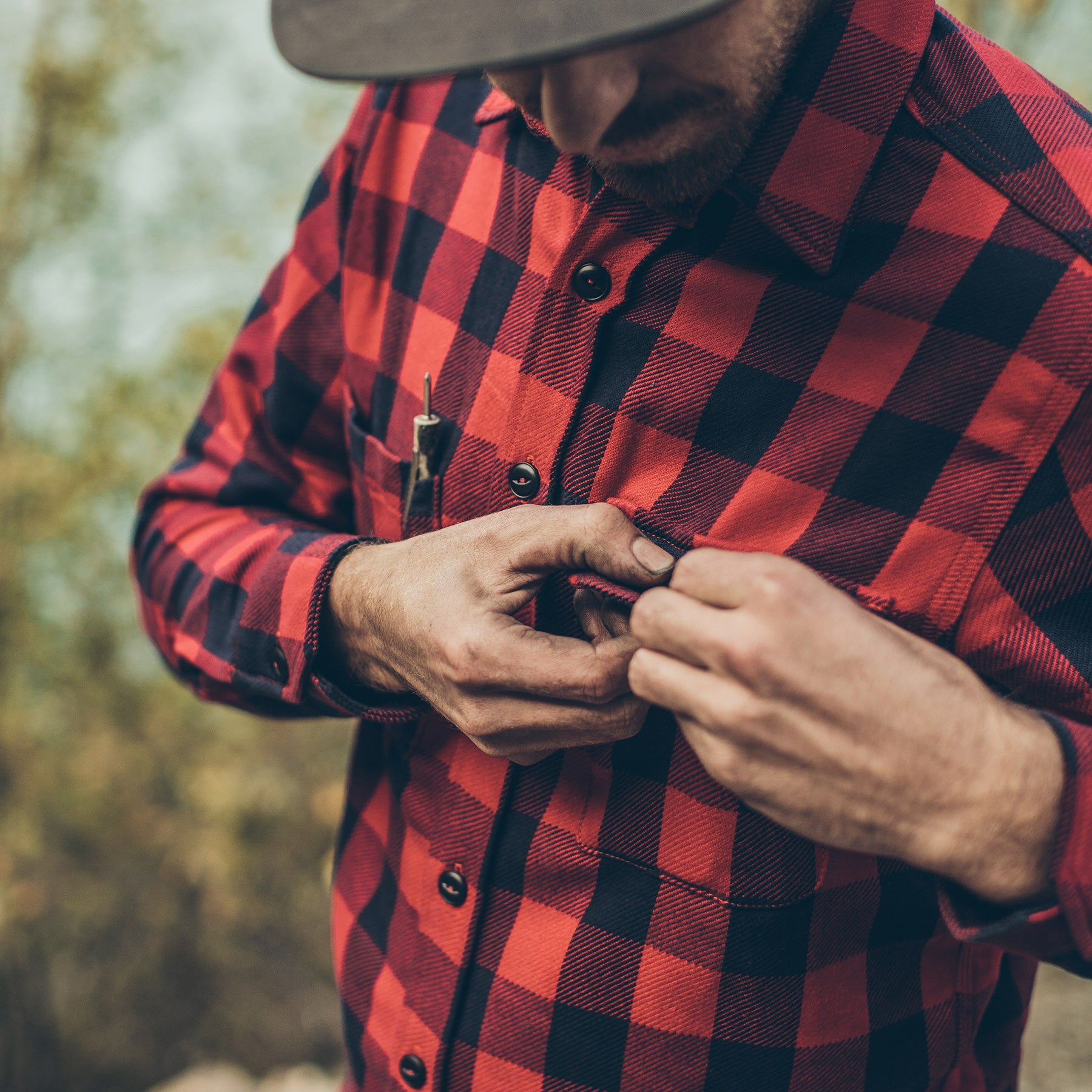 The Moto Utility Shirt in Red Buffalo Plaid: Alternate Image 2, Wovens by Taylor Stitch