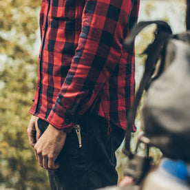 The Moto Utility Shirt in Red Buffalo Plaid: Alternate Image 3