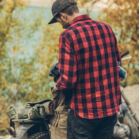 The Moto Utility Shirt in Red Buffalo Plaid: Alternate Image 4