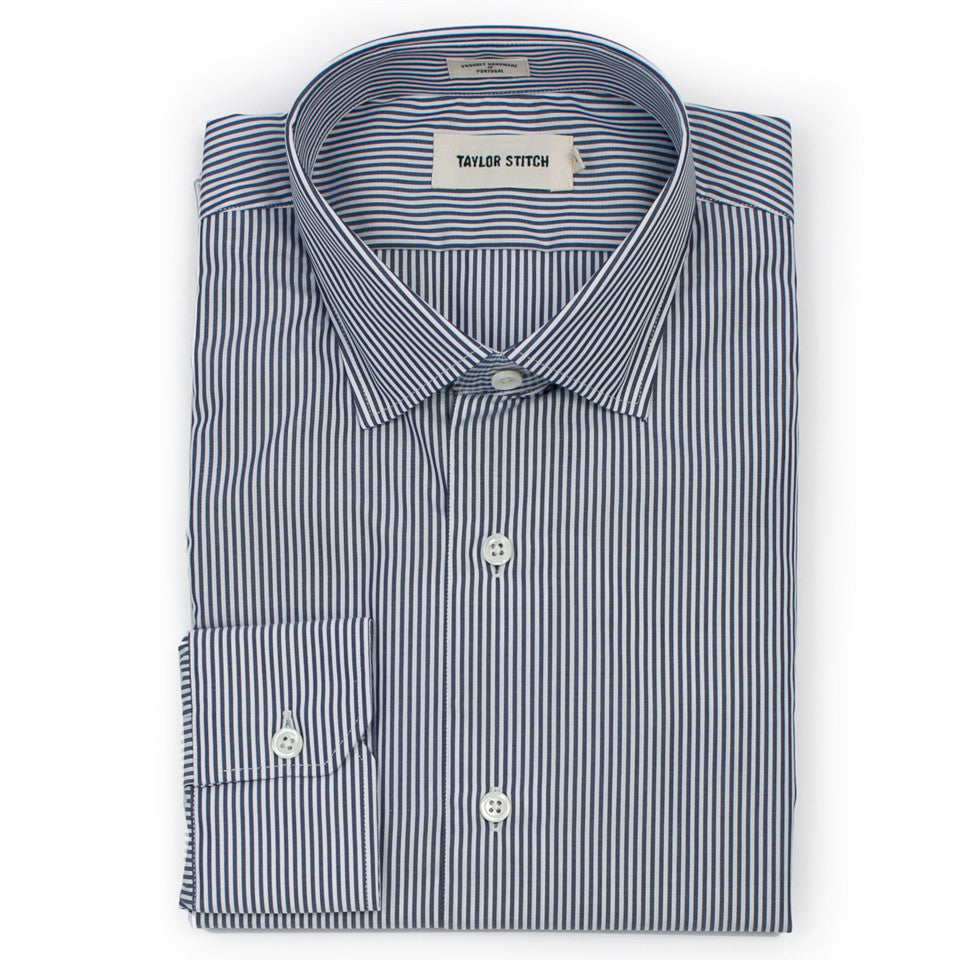 The Hyde in Navy Bengal Stripe: Featured Image, Wovens by Taylor Stitch