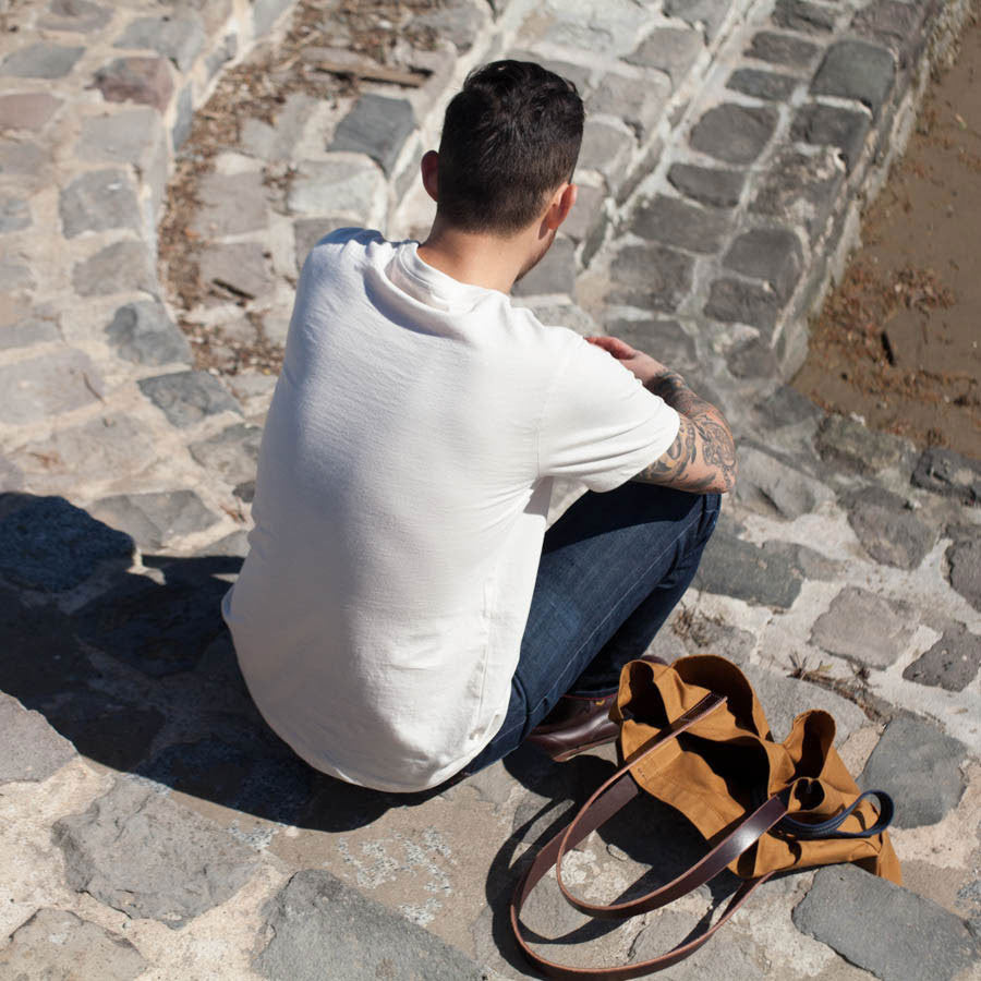 The Crewneck Pocket Tee in Natural: Alternate Image 1, Knits by Taylor Stitch