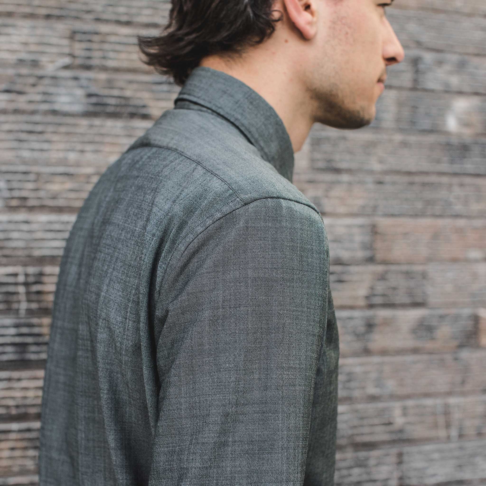 The Merino Jack in Stone Green Chambray: Alternate Image 2, Wovens by Taylor Stitch