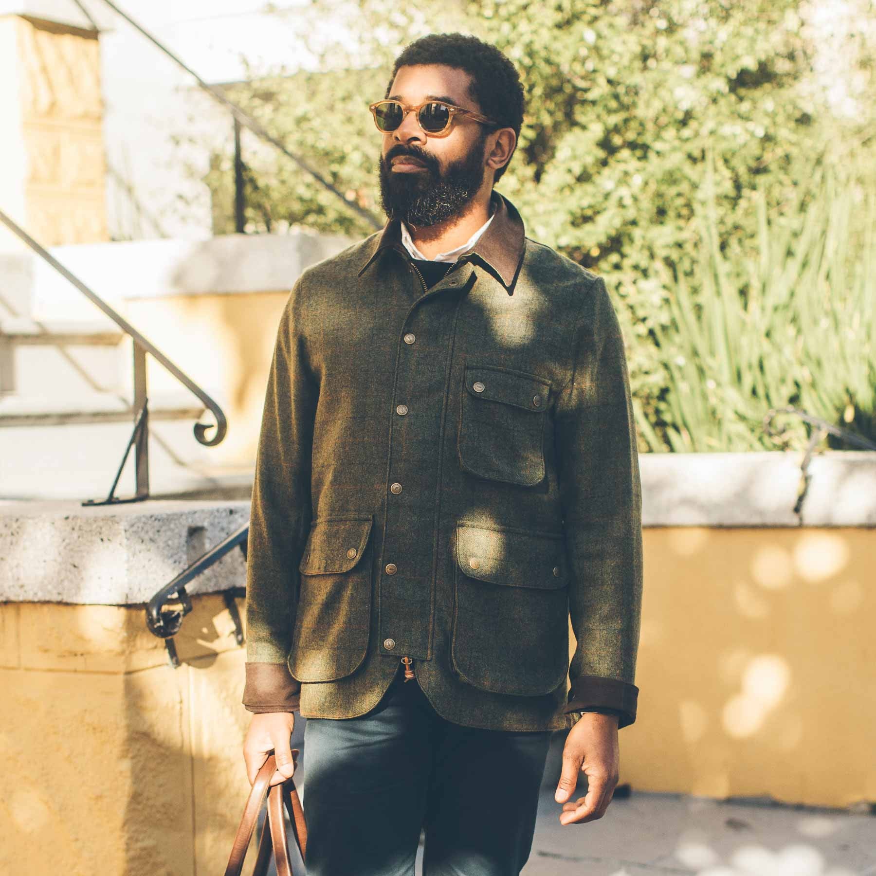 The Rover Jacket in Olive Plaid Waxed Wool: Alternate Image 4, Outerwear by Taylor Stitch