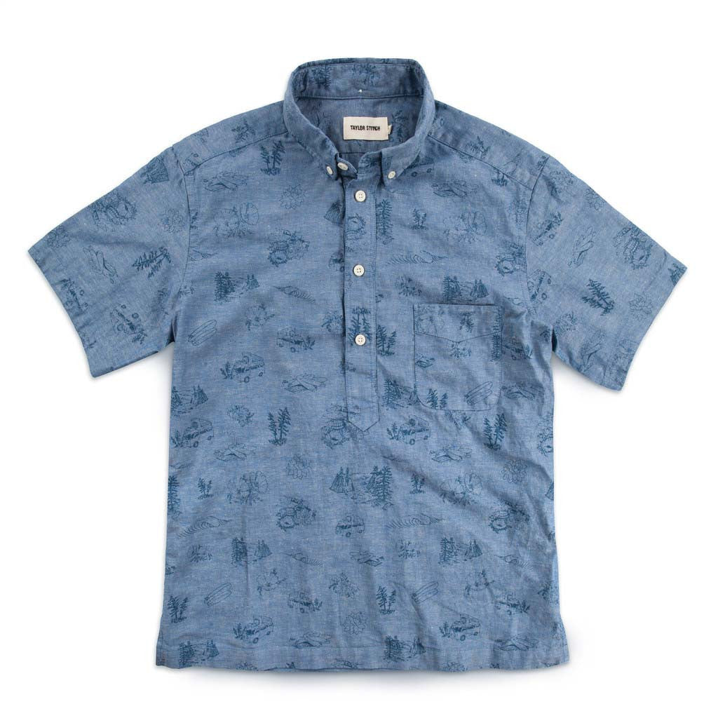 The Popover in Navy Aloha: Alternate Image 3, Wovens by Taylor Stitch