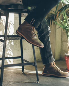 The Plain Toe Moto Boot in Natural Chromexcel - Extra Widths: Alternate Image 5, Footwear by Taylor Stitch