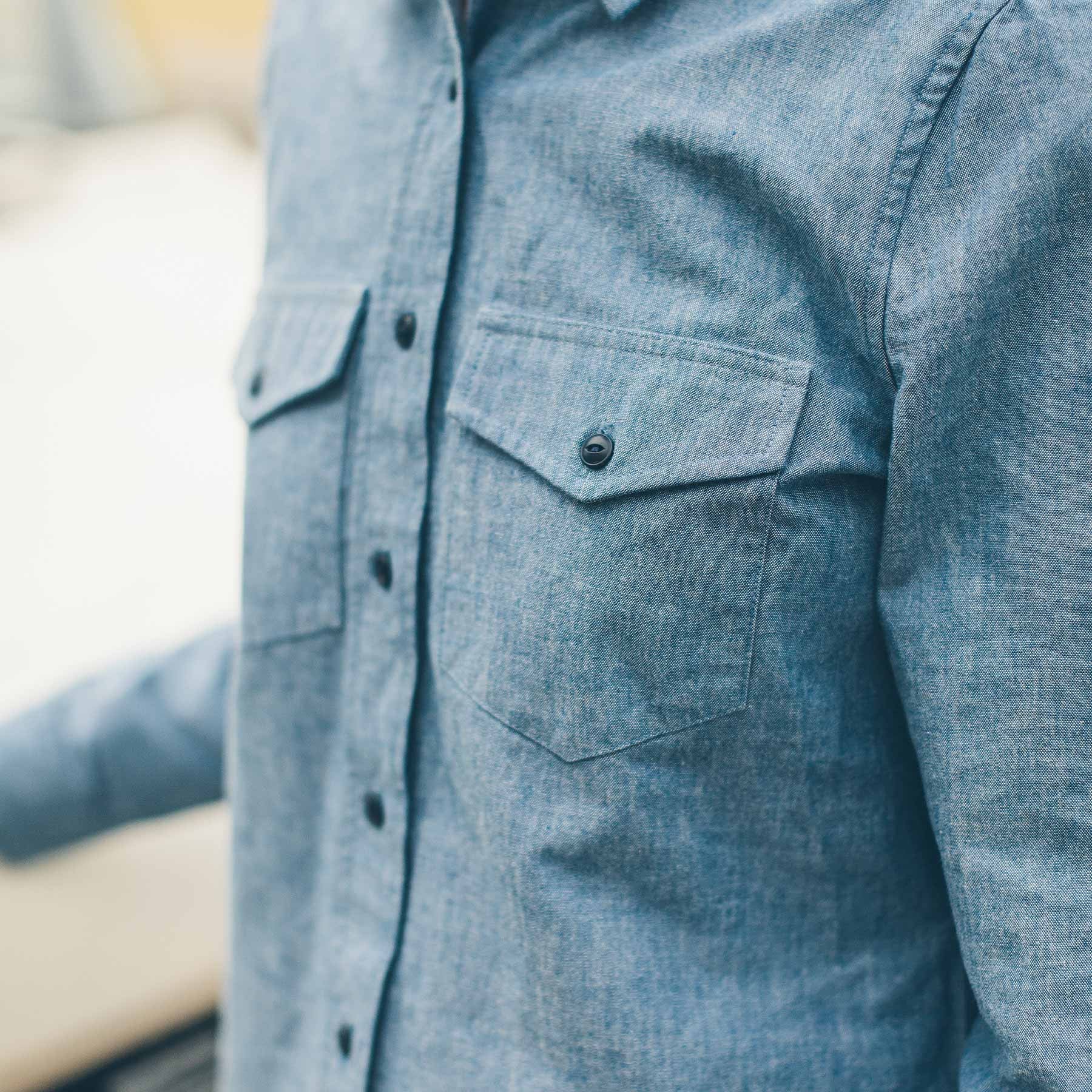 The Studio Shirt in Blue Everyday Chambray: Alternate Image 3, Wovens by Taylor Stitch
