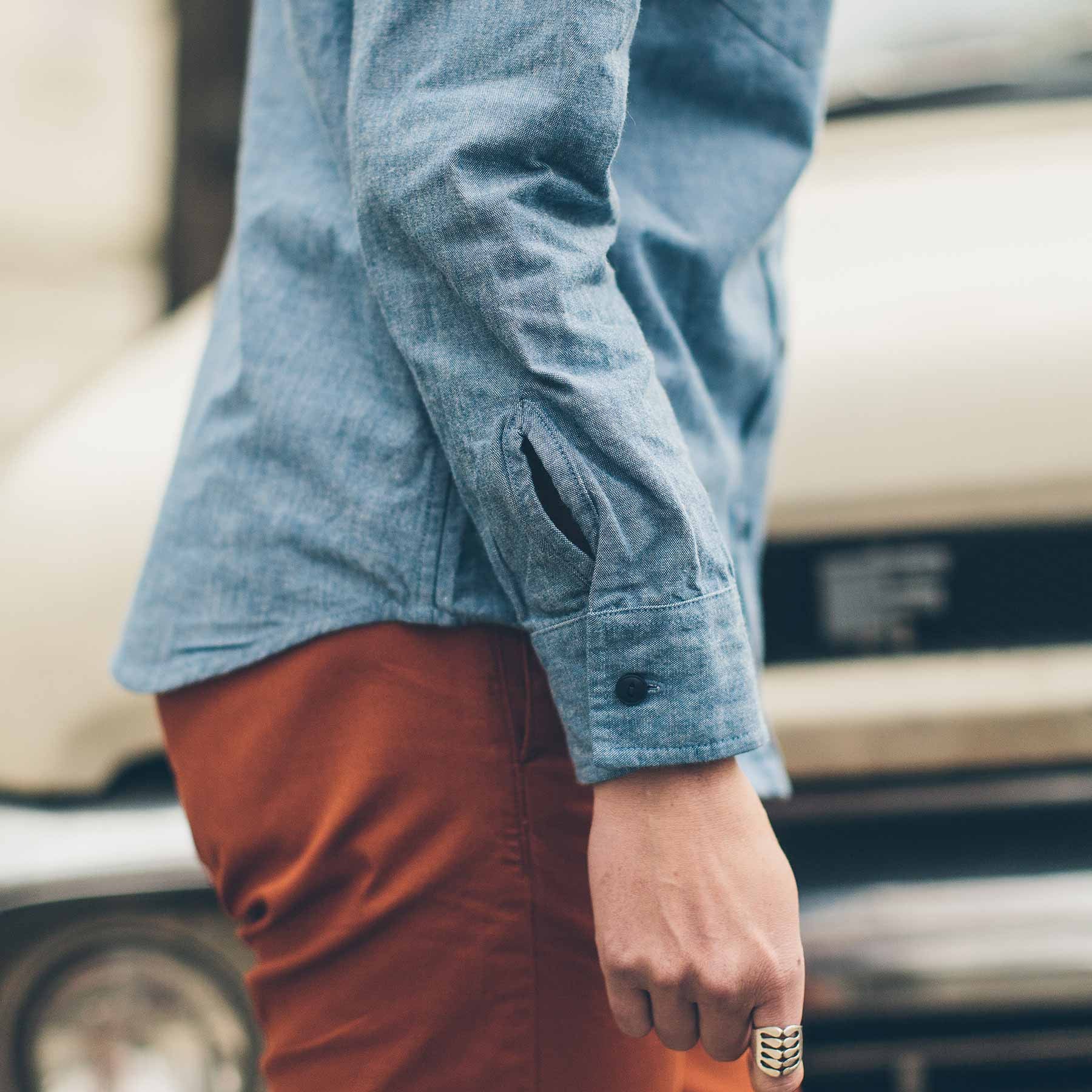 The Studio Shirt in Blue Everyday Chambray: Alternate Image 4, Wovens by Taylor Stitch