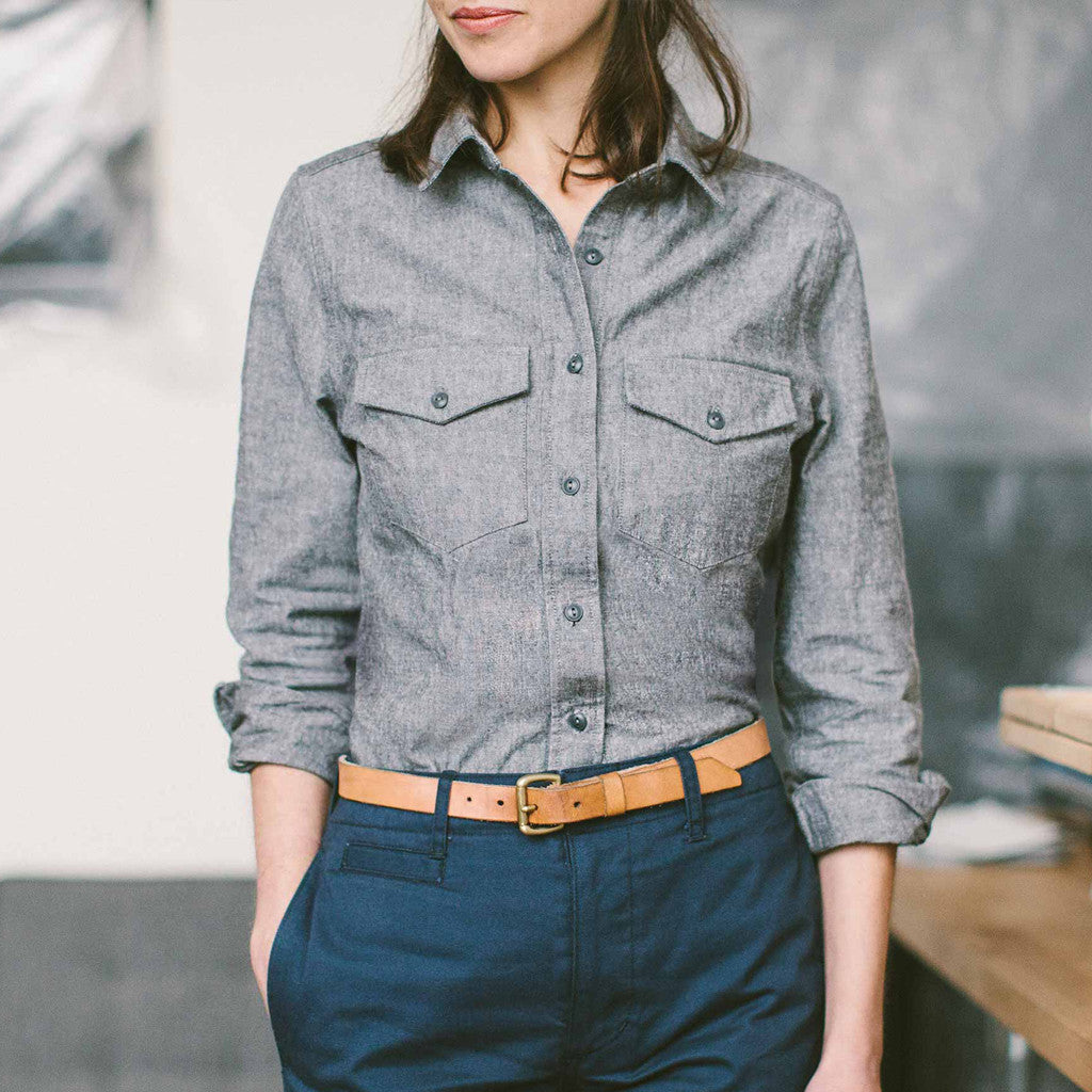 The Studio Shirt in Charcoal Everyday Chambray: Alternate Image 3, Wovens by Taylor Stitch