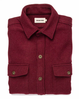 The Explorer Shirt in Burgundy: Featured Image, Wovens by Taylor Stitch