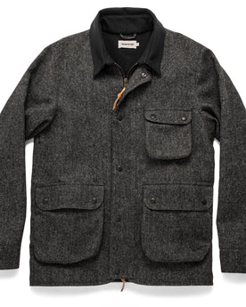 The Rover Jacket in Charcoal Birdseye Waxed Wool: Featured Image, Outerwear by Taylor Stitch