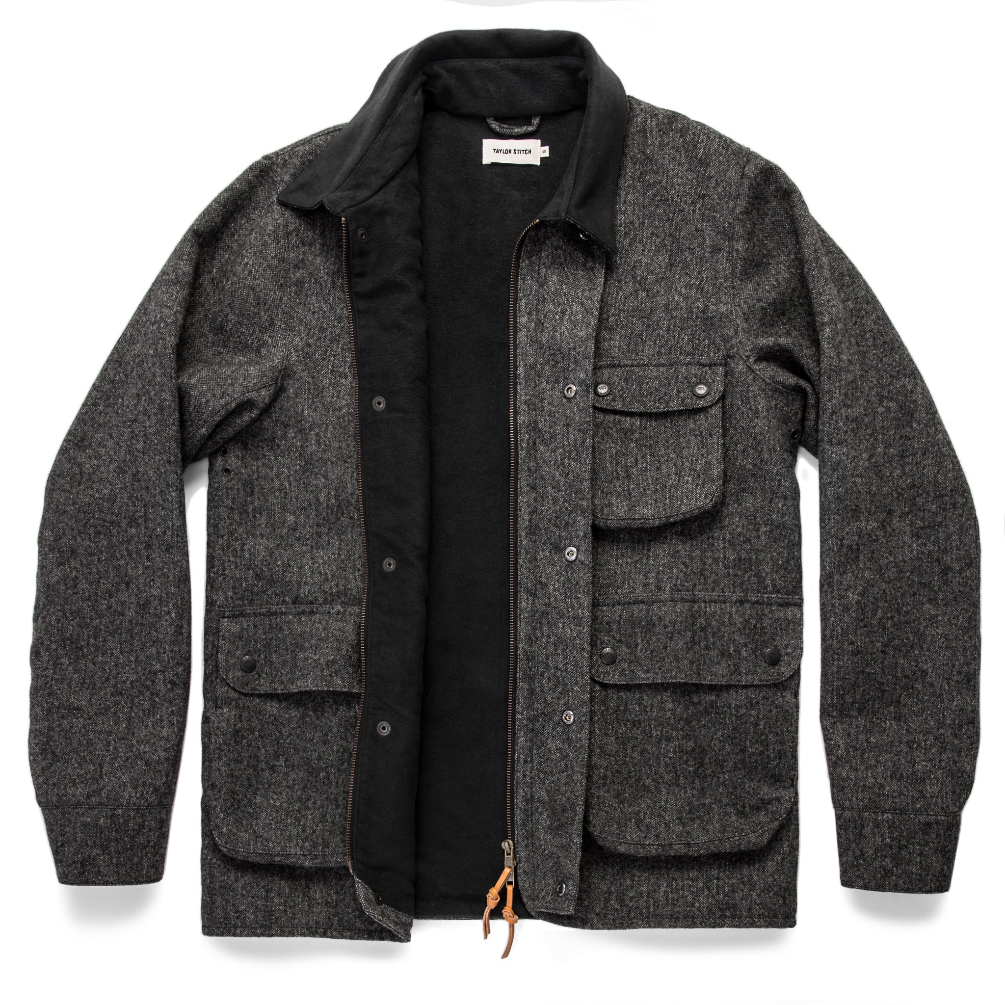 The Rover Jacket in Charcoal Birdseye Waxed Wool: Alternate Image 15, Outerwear by Taylor Stitch