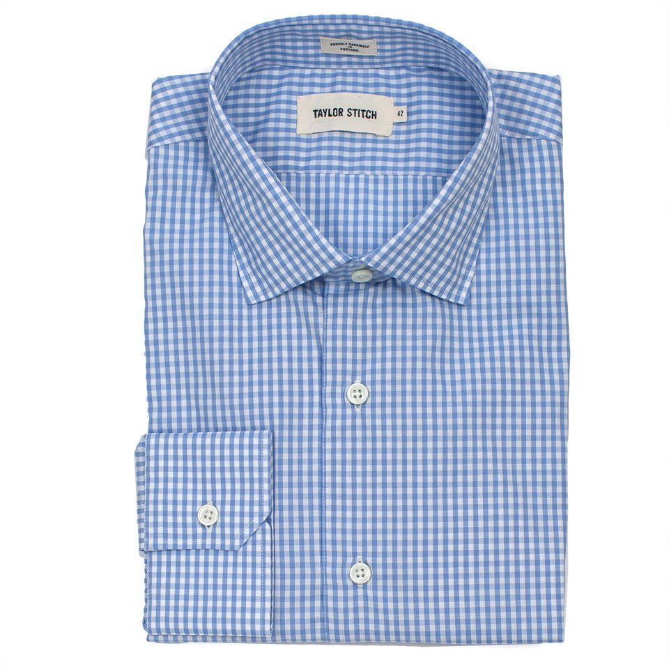 The Hyde in Sky Blue Mini Gingham: Featured Image, Wovens by Taylor Stitch