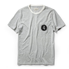 The Fourtillfour Heavy Bag Tee in Ash Stripe: Featured Image
