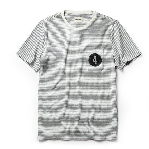 The Fourtillfour Heavy Bag Tee in Ash Stripe - featured image