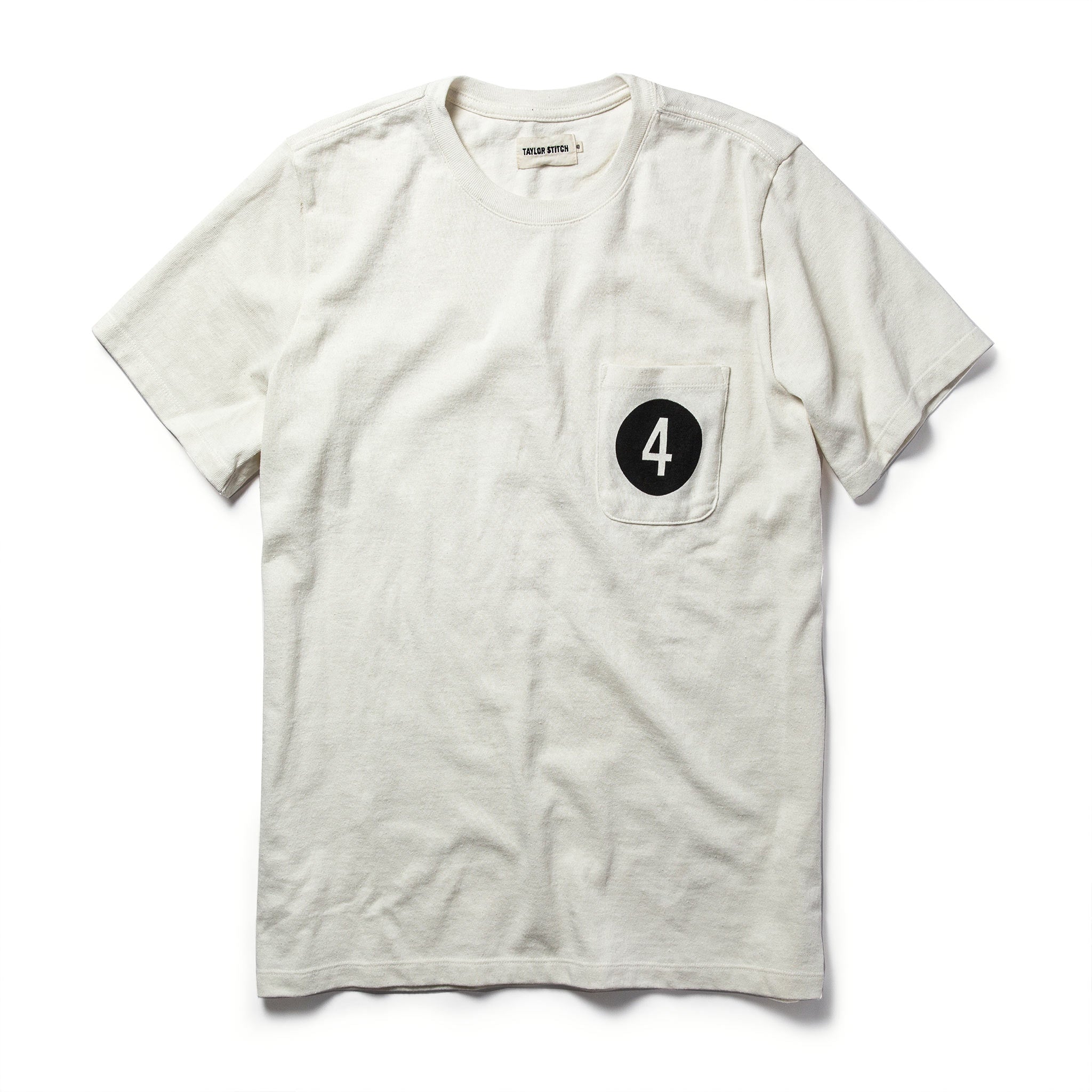 The Fourtillfour<br>Heavy Bag Tee in Natural: Featured Image, Knits by Taylor Stitch