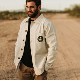 The Fourtillfour Ojai Jacket in Natural Reverse Sateen - featured image