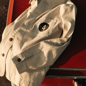 The Fourtillfour Ojai Jacket in Natural Reverse Sateen: Alternate Image 4