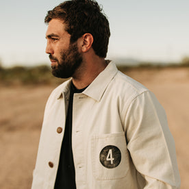 our fit model wearing the fourtillfour ojai jacket