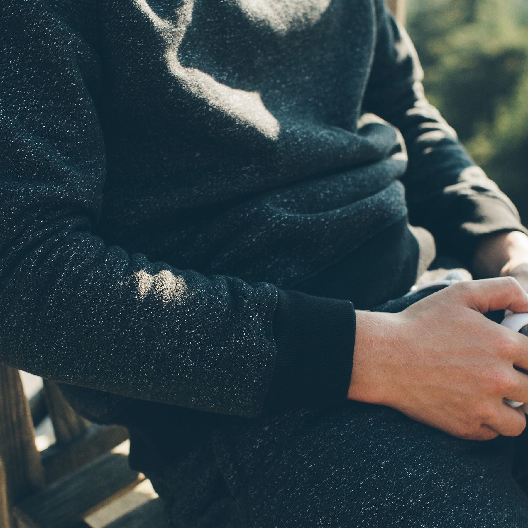 The Crew in Charcoal Fleck Fleece: Alternate Image 4, Mens by Taylor Stitch