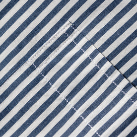 The Short Sleeve California in Navy Stripe Poplin: Alternate Image 4