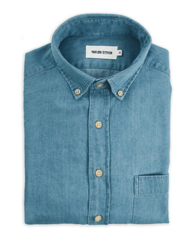 The Jack in Sun Bleached Denim: Featured Image, Wovens by Taylor Stitch