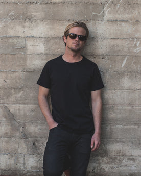 The Crewneck Pocket Tee in Black: Alternate Image 1, Knits by Taylor Stitch