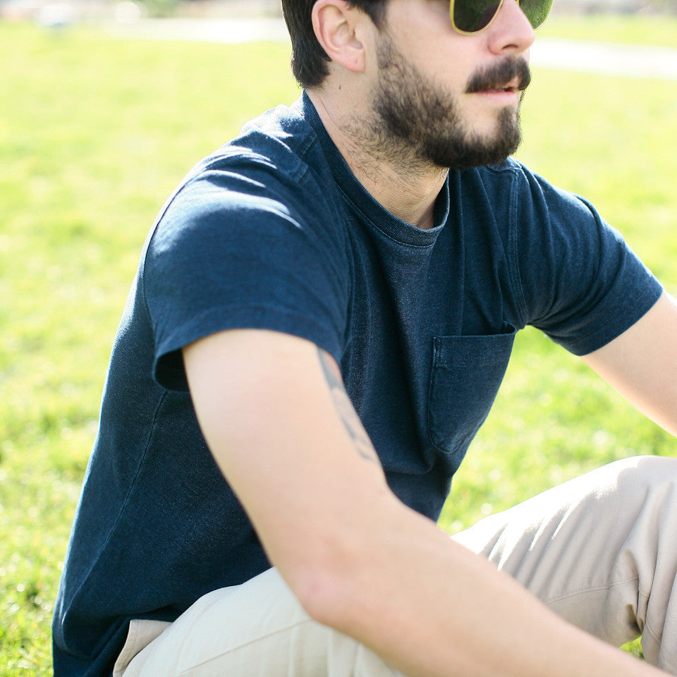 The Crewneck Pocket Tee in Sea Washed Indigo: Alternate Image 3, Knits by Taylor Stitch
