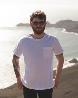 The Crewneck Pocket Tee in White: Alternate Image 3, Knits by Taylor Stitch