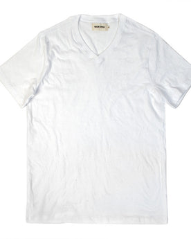 The V-Neck Tee in White: Featured Image, Knits by Taylor Stitch