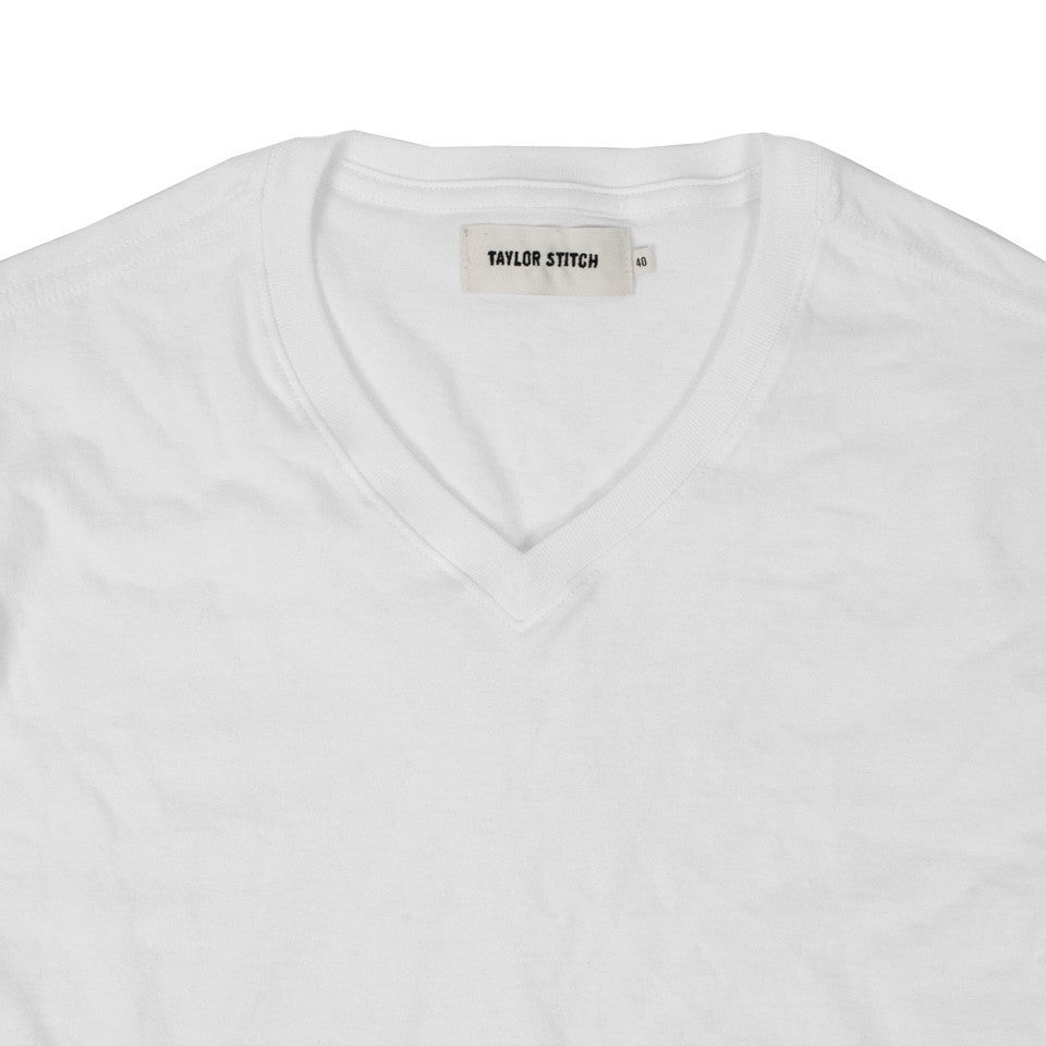 The V-Neck Tee in White: Alternate Image 2, Knits by Taylor Stitch