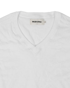 The V-Neck Tee in White: Alternate Image 2, Knits by Taylor Stitch