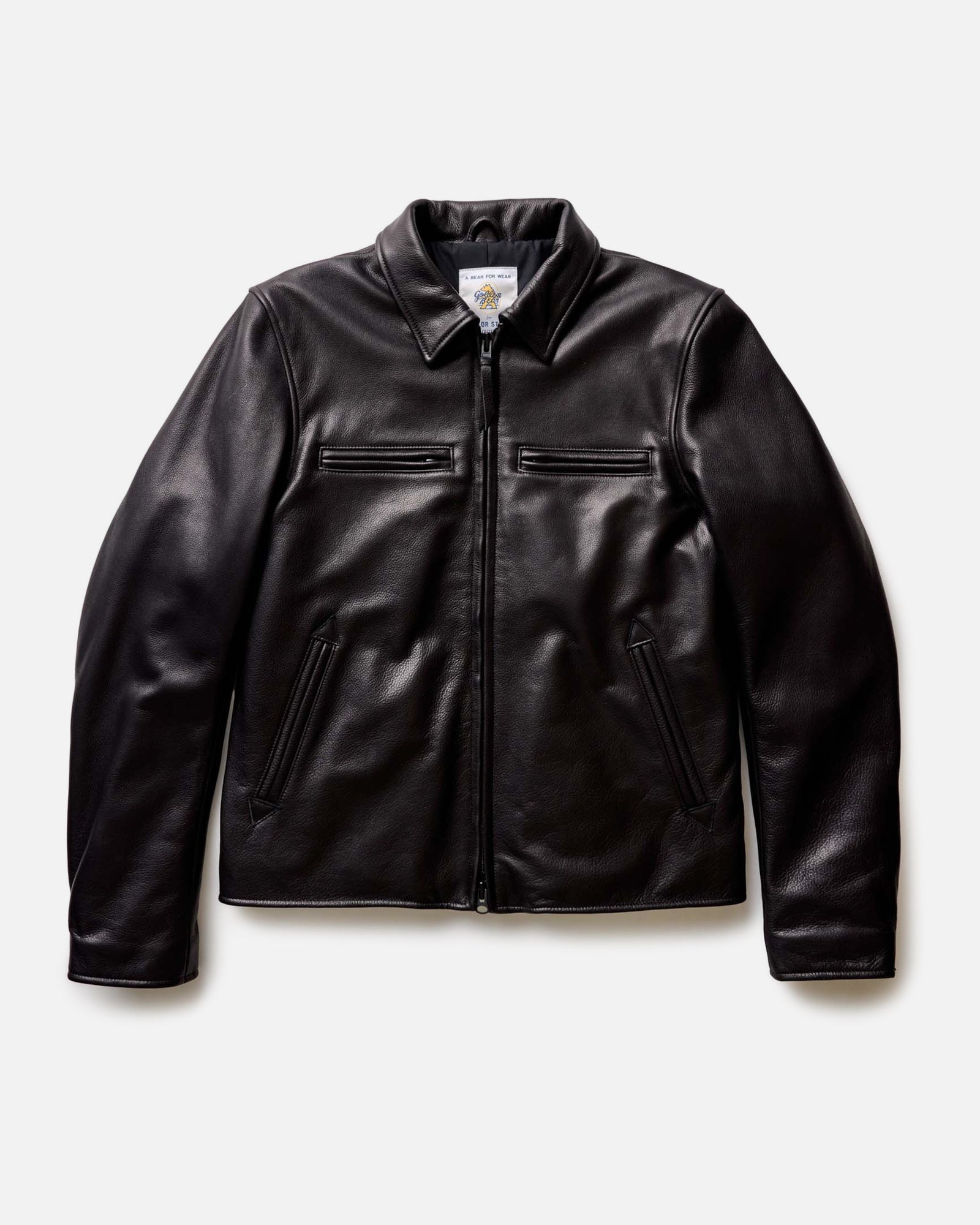 The Moto Jacket in Black Steerhide | Taylor Stitch