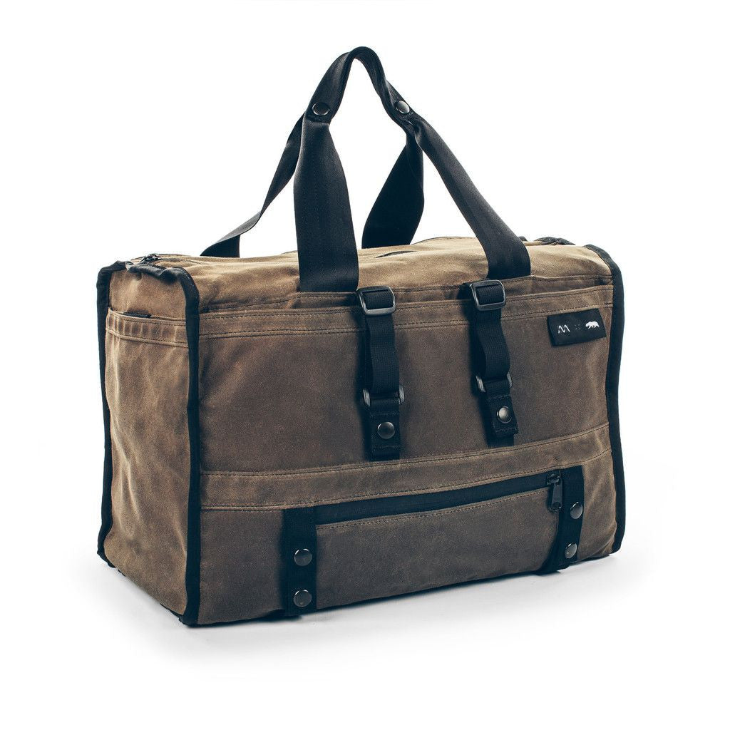 The Transit Duffel in Oak Waxed Canvas: Featured Image, None by Taylor Stitch